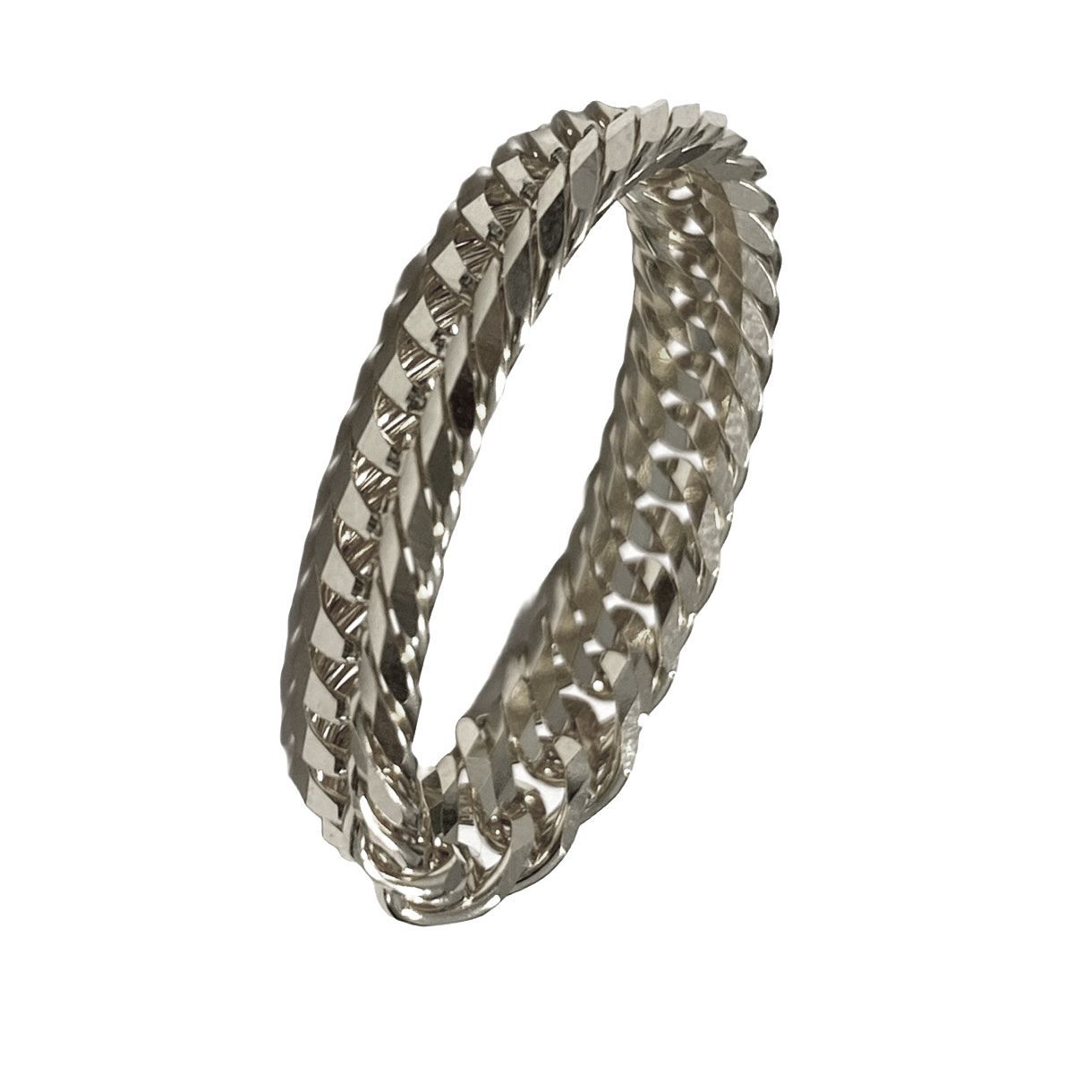 喜平 プラチナ Pt850 トリプル 12面 リング 9号 リング幅 約4.3ｍｍ