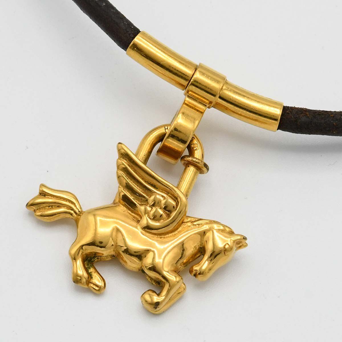 HERMES エルメス チョーカー ペガサス カデナ ゴールドカラー