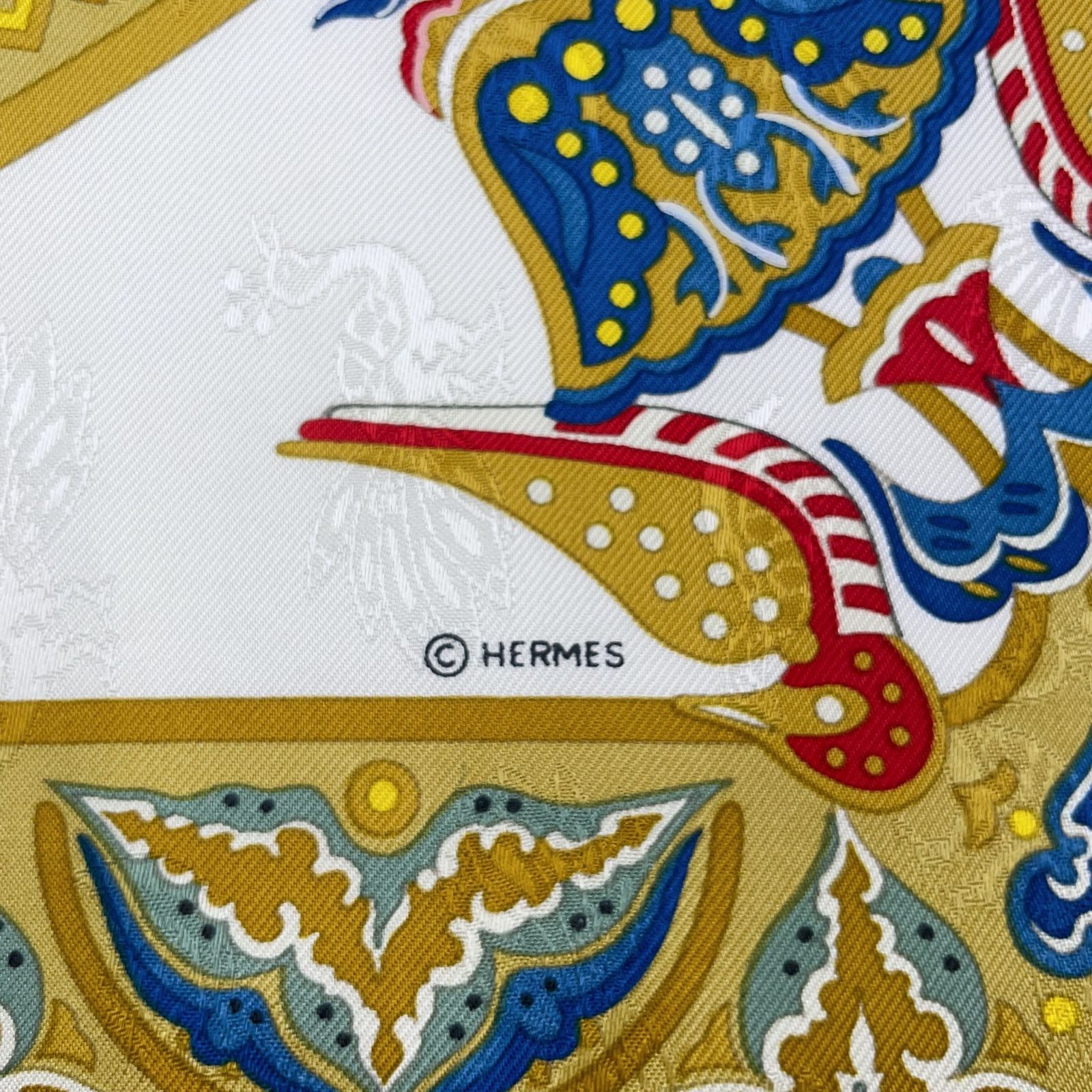 エルメスカレ90 CIELS BYZANTINS ビザンチンの空/シルク HERMES シルクスカーフ