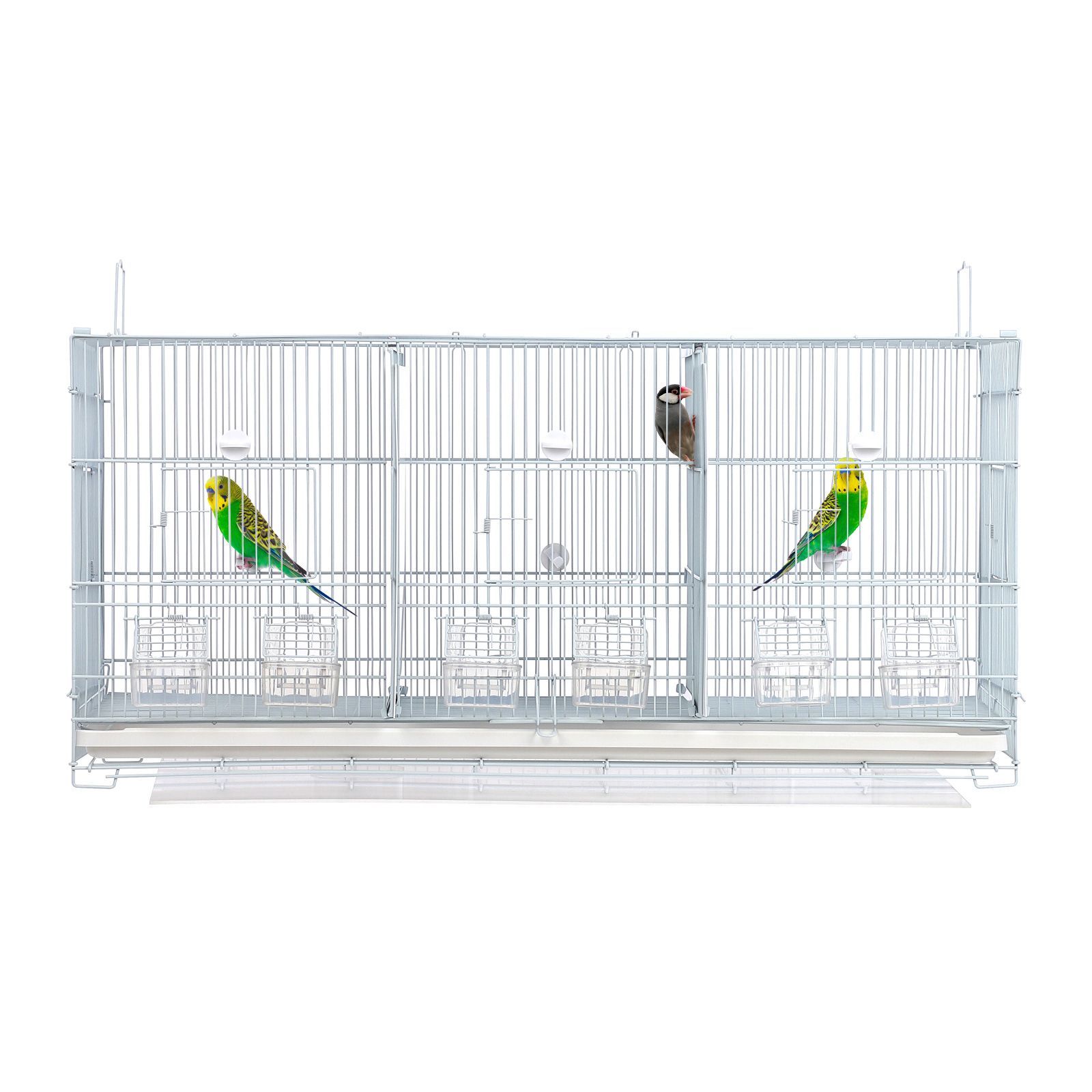 小型鳥用ケージフルセット トリプル スクエアタイプ 鳥かご 3部屋 鳥小屋 鳥カゴ 鳥 ゲージ