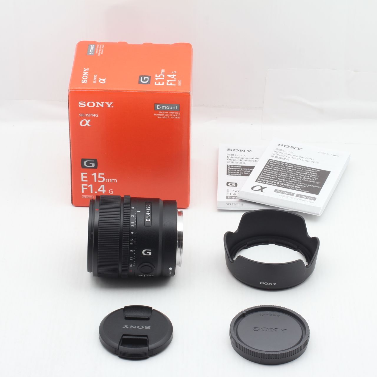 SONY ソニー 広角単焦点レンズ APS-C E 15mm F1.4 G Gレンズ デジタル一眼カメラα Eマウント 用 純正レンズ SEL15F14G