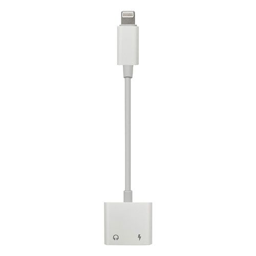 20個セット Lazos 2in1イヤホン変換アダプタ LTEC-WHX20