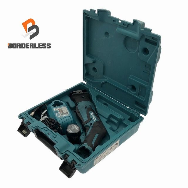 品 makita マキタ 10.8V 充電式レシプロソー JR101D 青 ブルー バッテリー1個 10.8V 1.3Ah 充電器 ケース112650