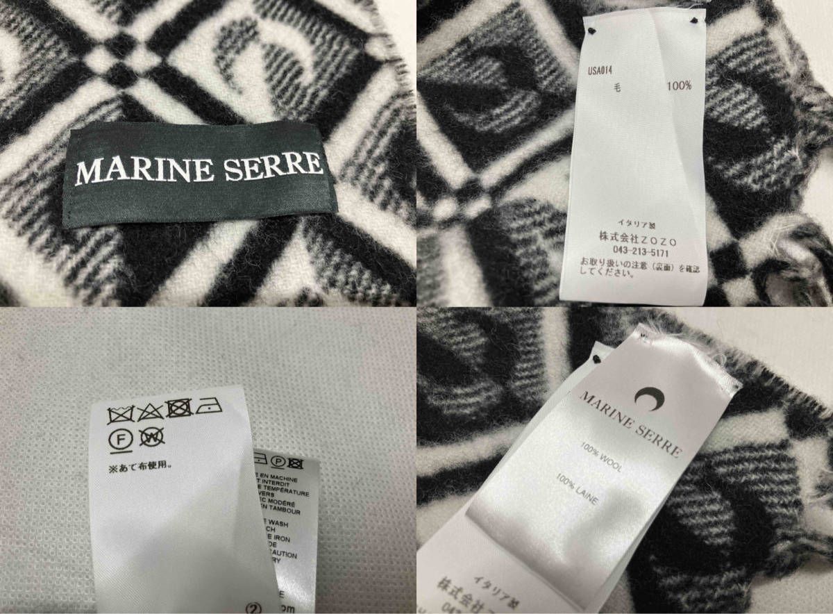 MARINE SERRE マリーンセル 22AW ストール・マフラー 毛100% ブラック