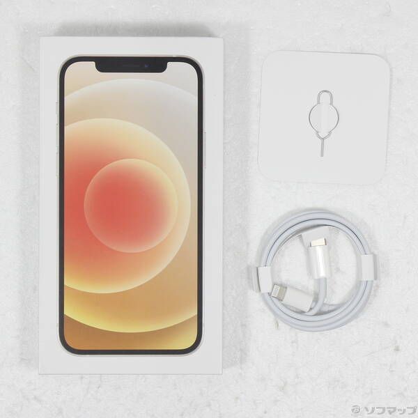 中古品〕 iPhone12 64GB ホワイト MGHP3J／A SIMフリー【262