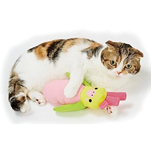 ペティオ Petio 猫用おもちゃ らくらくデンタルTOY けりぐるみ ピンク インコ STEELWINDOWSANDDOORS_COM