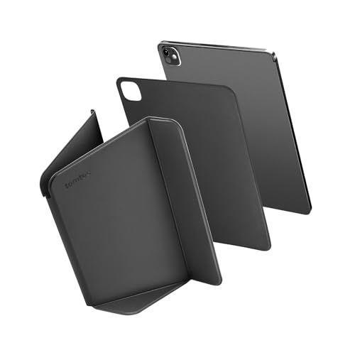 ブラック_iPad Pro 11インチ M4 2024 tomtoc iPad Pro 11インチ ケース M4 2024 スタンドケース 強力マグネット吸着式 スリム 保護 カバー 4モード Pencil Pro対応 自動ウェイク/スリープ ブラック