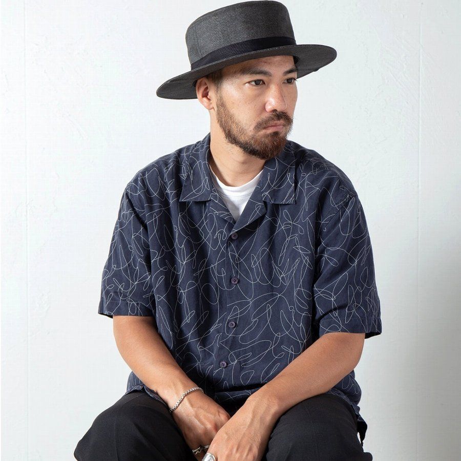 Racal (ラカル) ボーターハット メンズ カンカン帽 メンズ ペーパー