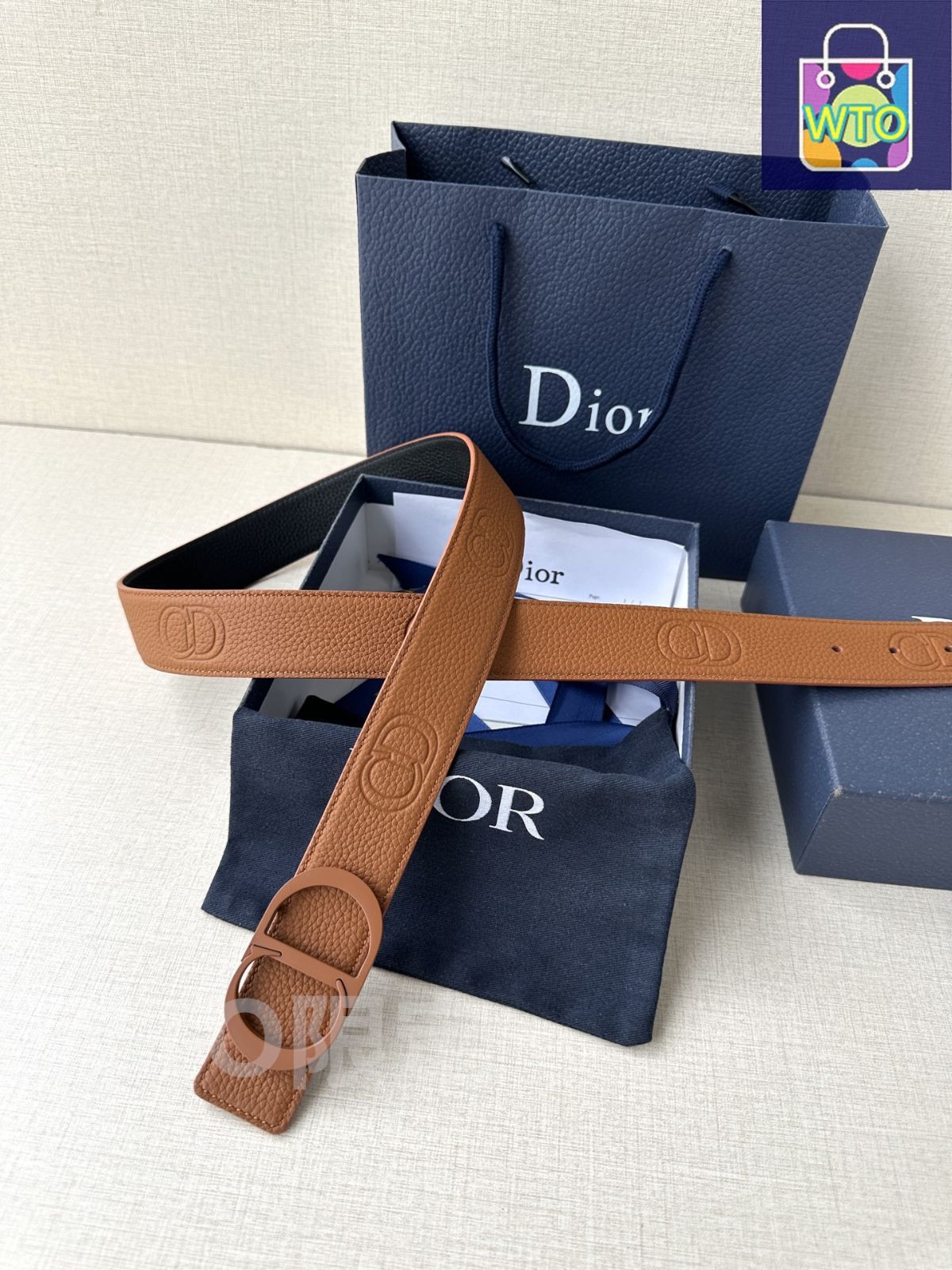 DIOR オブリーク ベルト+バックル セット DIOR オブリーク ベルト+バックル セット 中古・古着通販】Christian