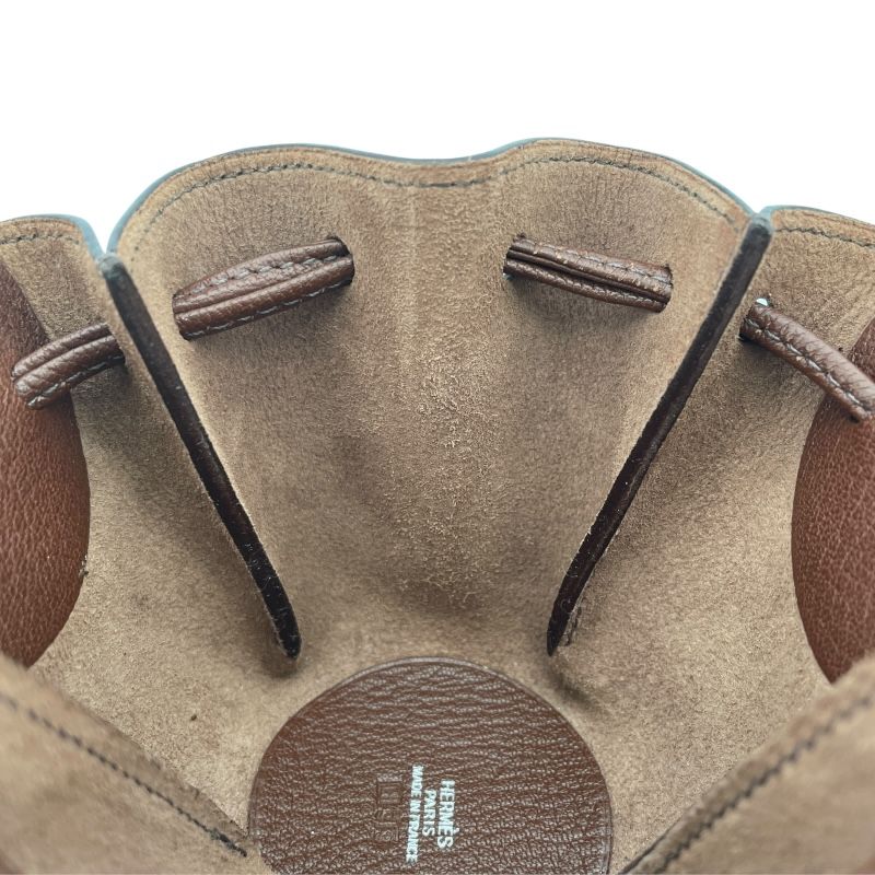 エルメス HERMES ヴェスパポーチ □H刻印 ノワゼット SV金具  