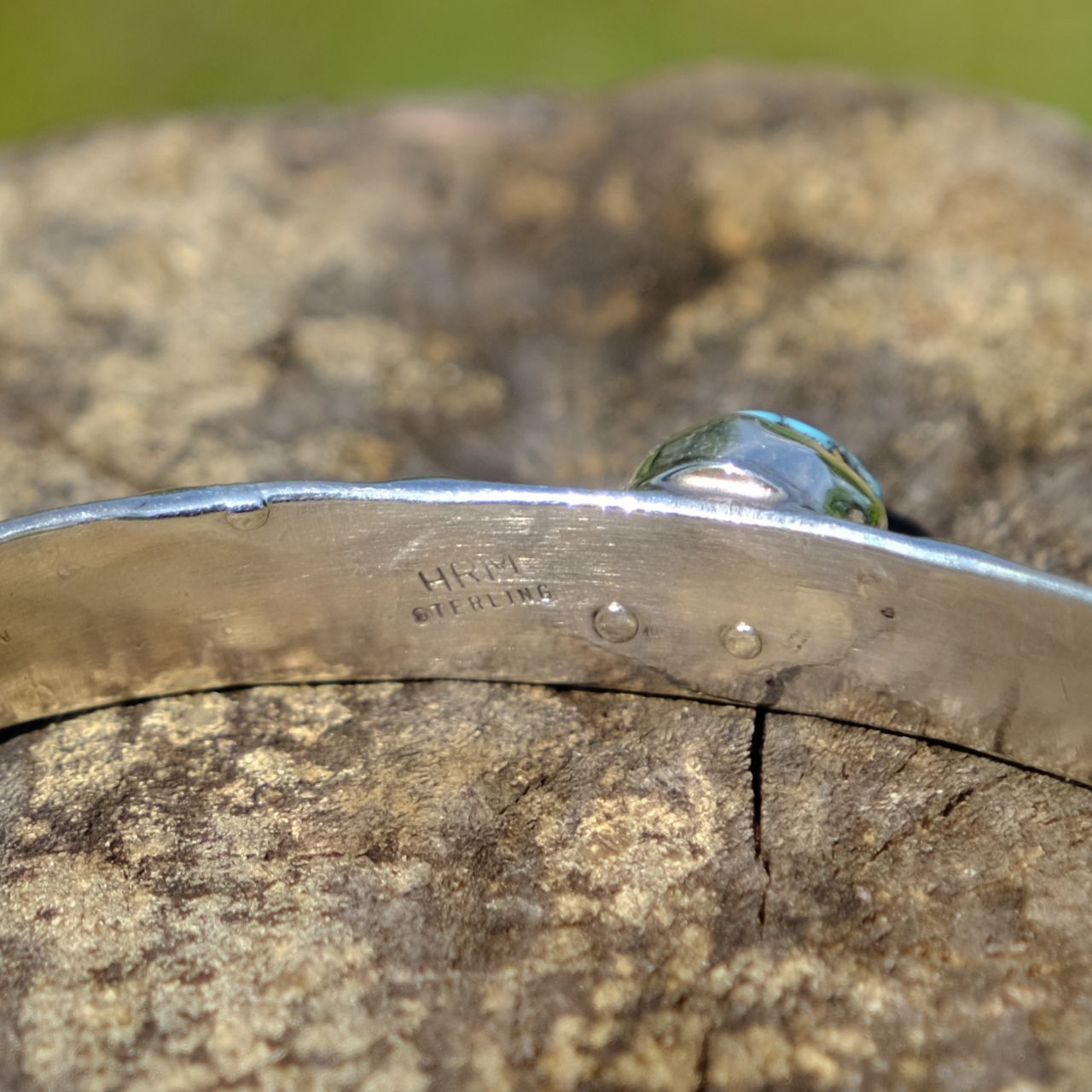 Navajo Henry Mariano スタンプワーク ターコイズ バングル Navajo