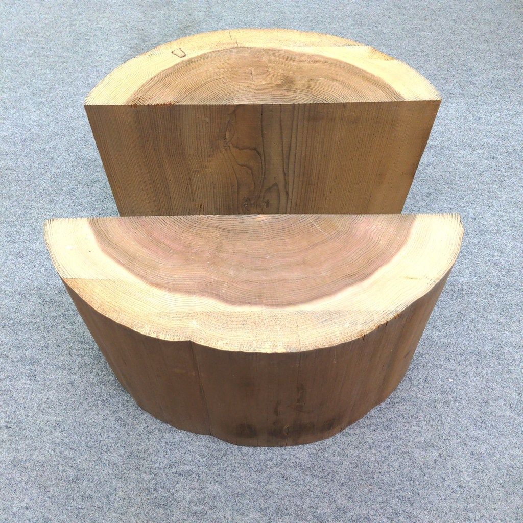 アウトレット テーブル ベンチの脚 丸太脚 2個セット 長さ約19cm 幅約52cm 高さ約30cm DIY用 AS05 HRDEVELOPMENT_JP