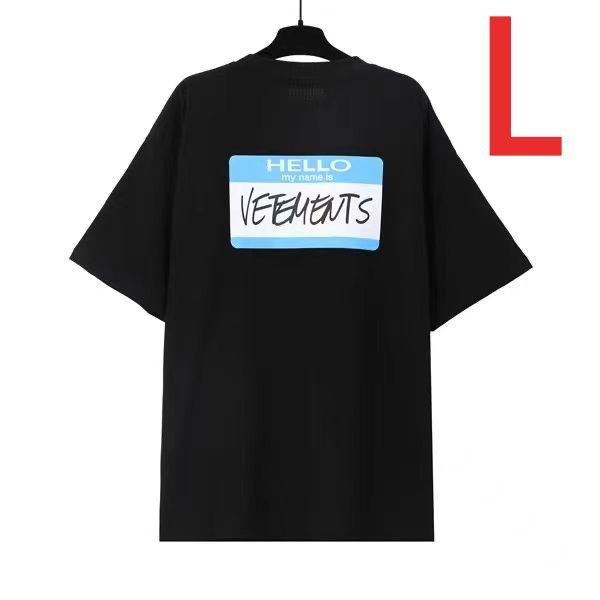 VETEMENTS ヴェトモン Tシャツ オーバーサイズ Lサイズ 黑