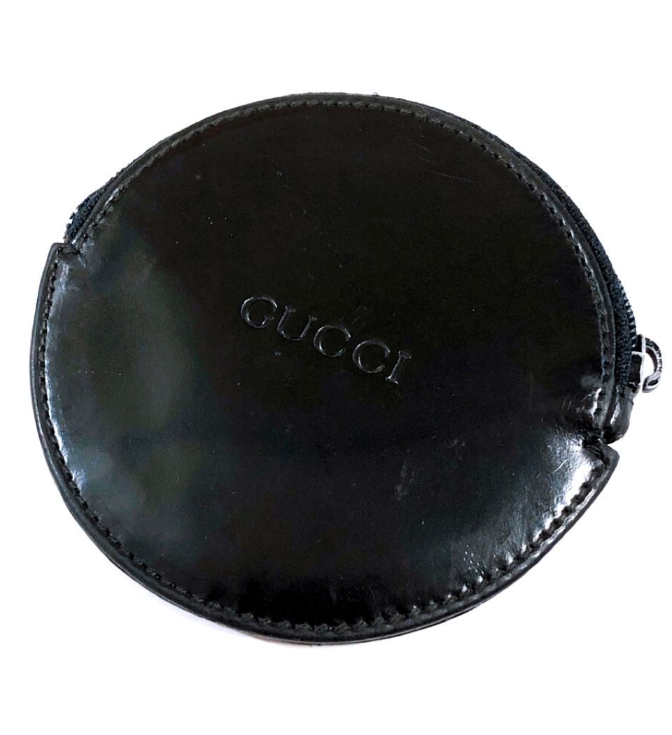 GUCCI グッチ コインケース 小銭入れ ミニ財布 ブラック サークル GUCCI グッチ 小銭入れ シグネチャー レザー キーリング付き