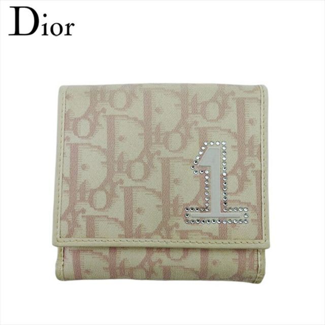 希少 ディオール Wホック 財布 Dior トロッター NO2 エナメル ディオール Wホック 財布 二つ折り 財布 レディース トロッター
