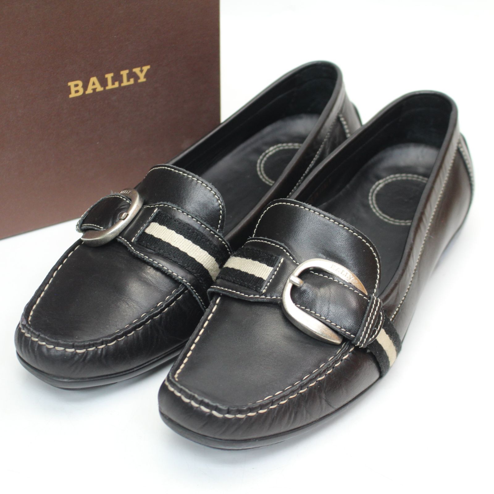 415 BALLY バリー ローファー サイズ37 22.5cm ブラック レザー