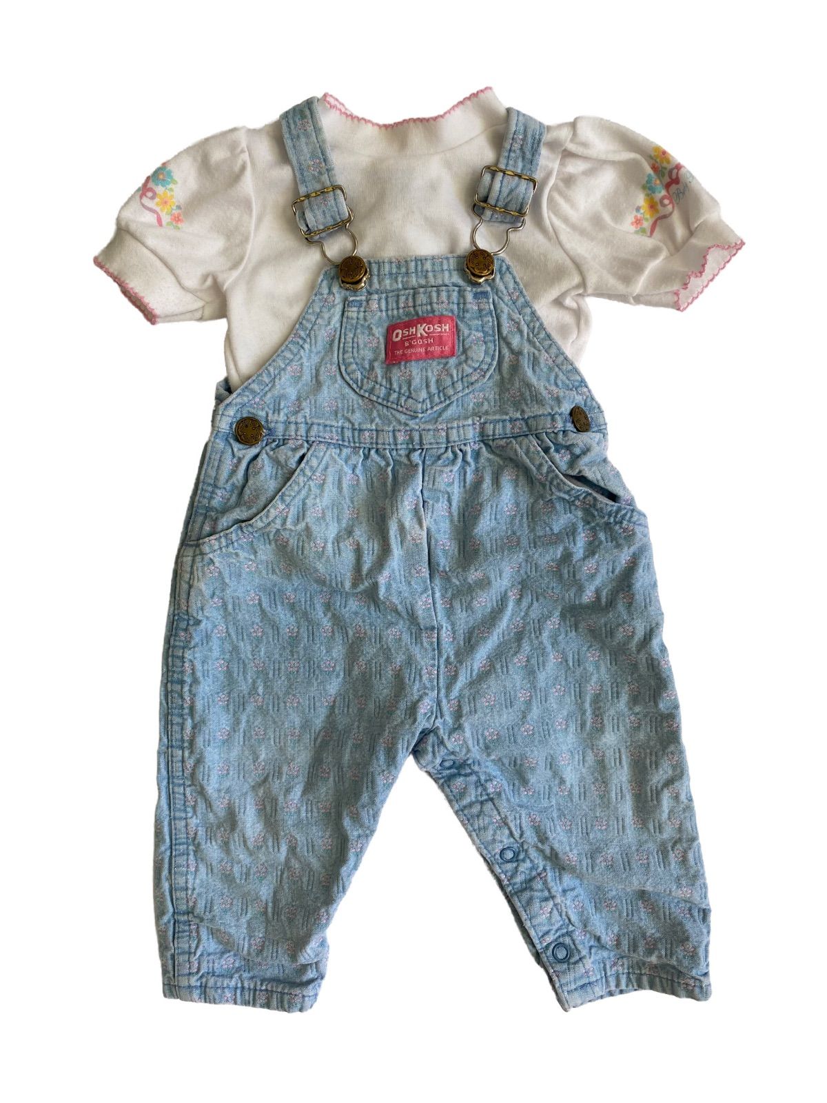 OshKosh B'gosh チェック柄、花柄オーバーオール OshKosh B´gosh チェック柄、花柄オーバーオール