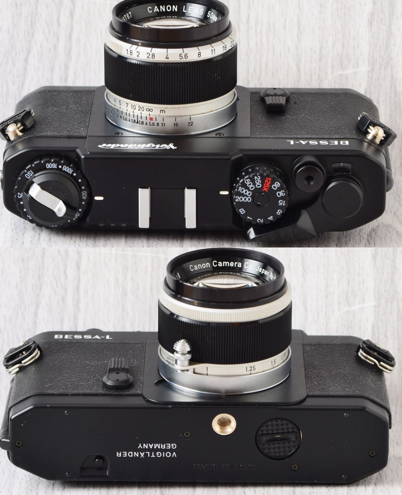 美品 Voigtlander BESSA-L 黒 Canon 50mm f1.8-