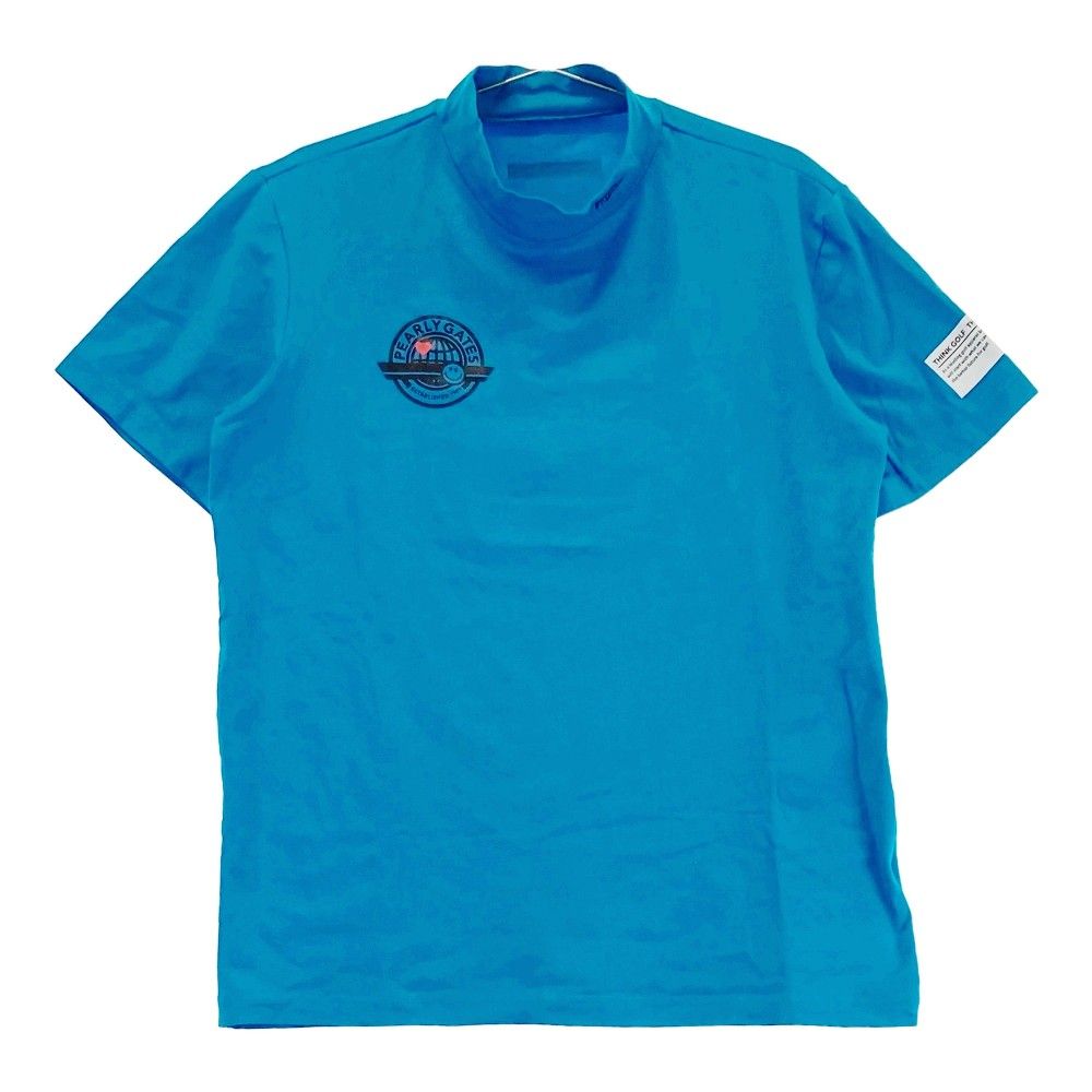 パーリーゲイツレディース 半袖 ハイネック カットソー ネイビー サイズ2 パーリーゲイツレディース 半袖 ハイネックカットソー ネイビー