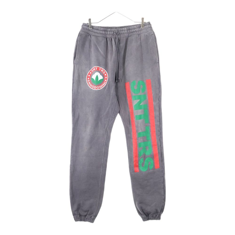 SAINT MICHAEL セントマイケル ×Denim Tears 21AW SNTTRS セントティアーズ ヴィンテージ加工 ロゴプリント スエットパンツ