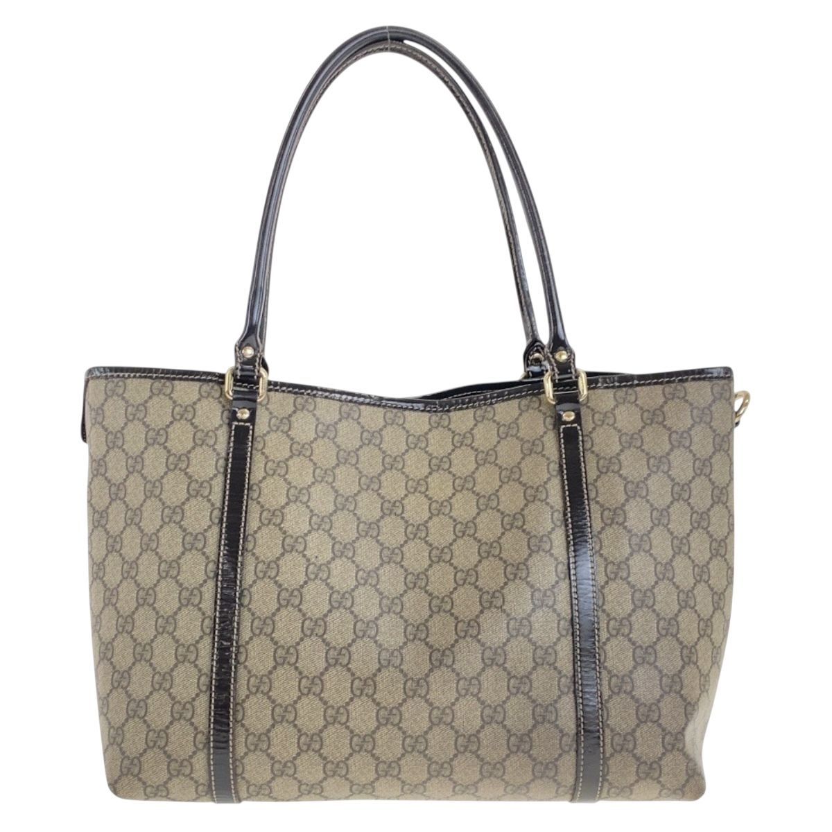 GUCCI グッチ ベージュ ブラウン ゴールド金具 GGスプリーム