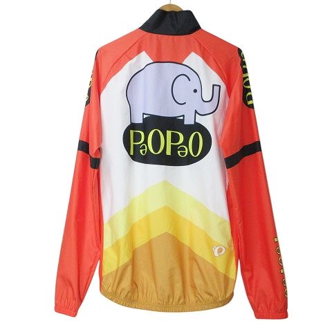 パール イズミ PEARL IZUMI プリント ウインドブレーカー サイクルジャケット ウェア パオパオ 茄子 P2321 ジップアップ  サイドメッシュ 大きいサイズ XL オレンジ ホワイト X - メルカリ