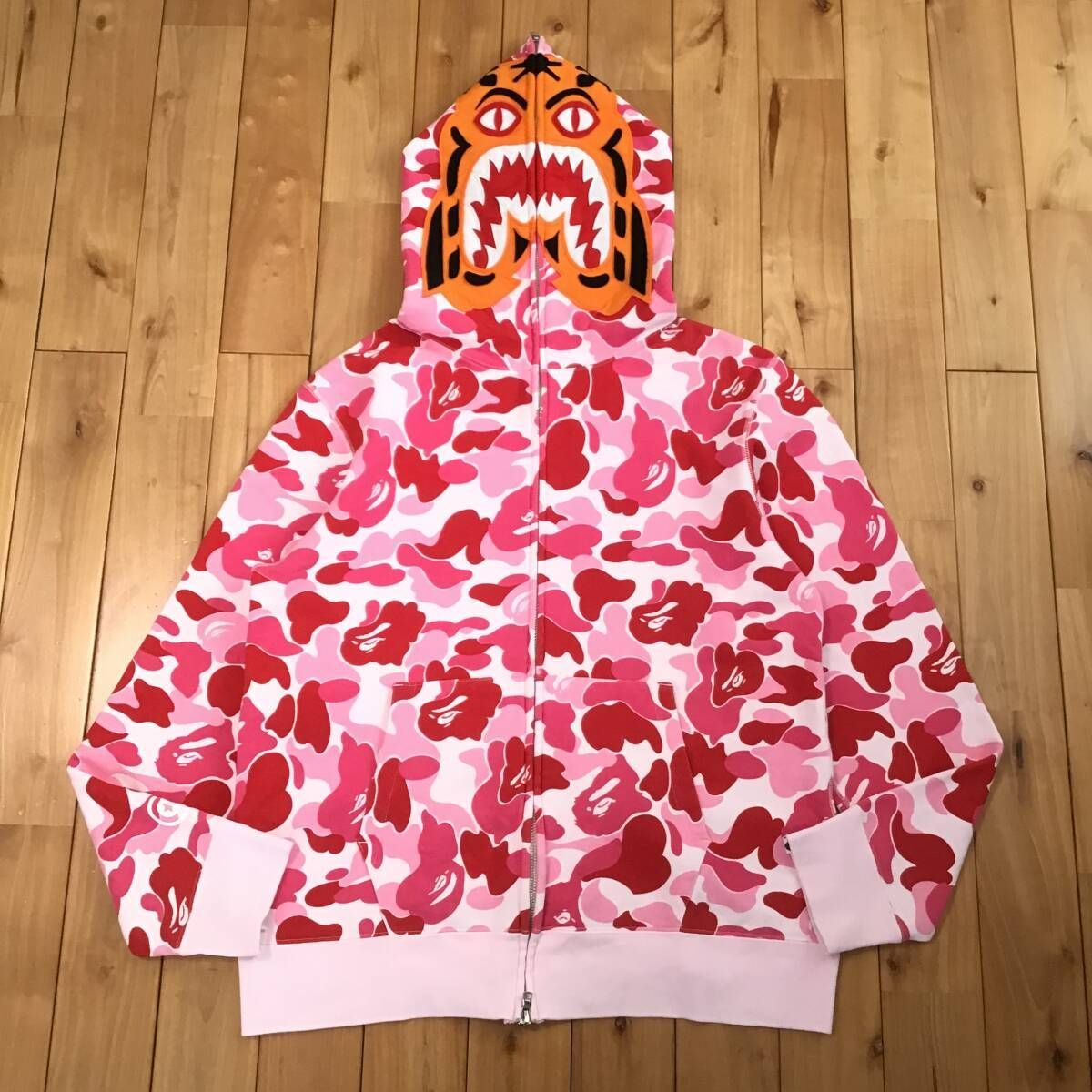 ABC camo pink タイガー パーカー Lサイズ Tiger full zip hoodie a 