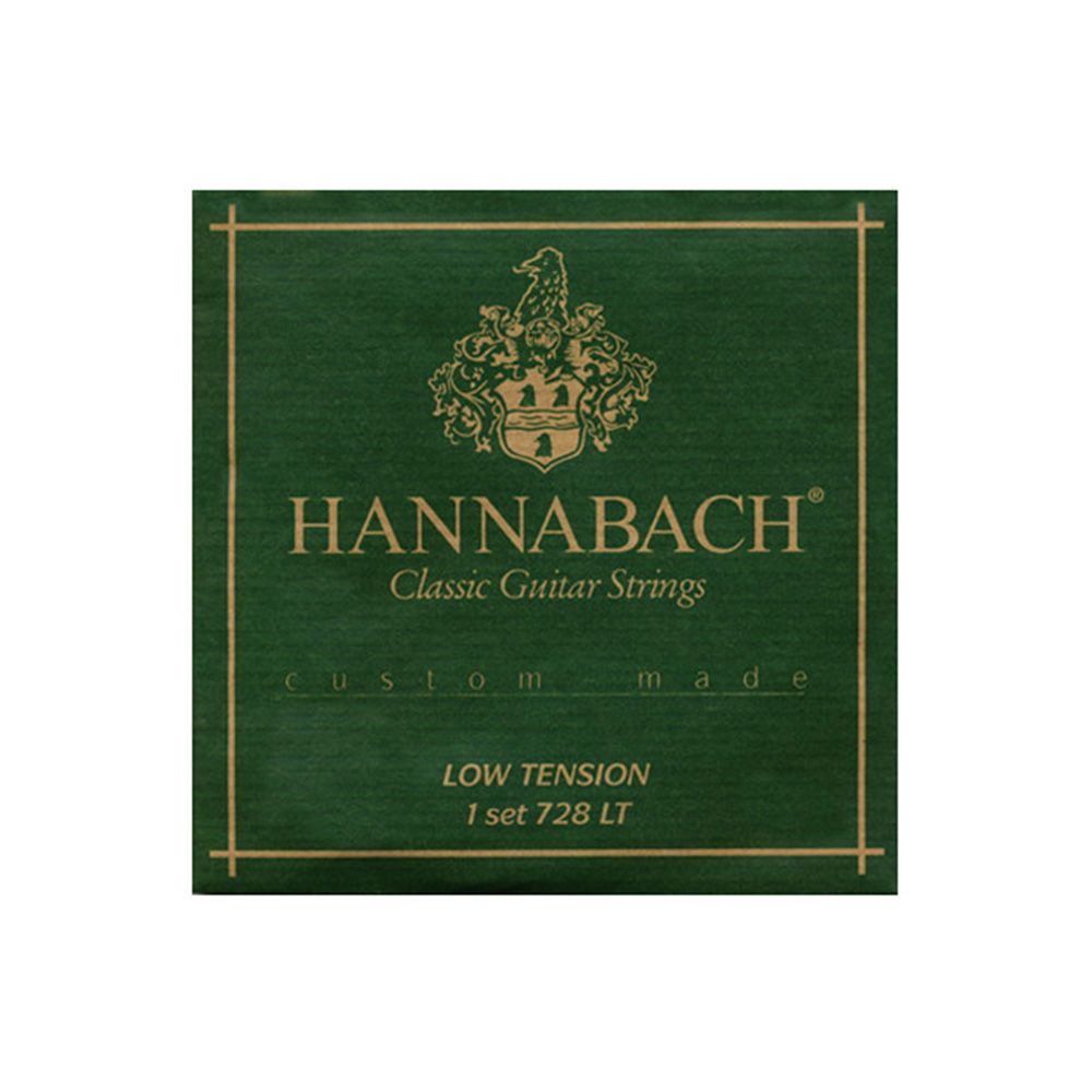 Hannabach ハナバッハ 銀メッキ巻きクラシックギター弦 ナイロン弦 728LT ローテンション 1セット 耐久性が高い プロ演奏向け 初心者練習用 ドイツ製