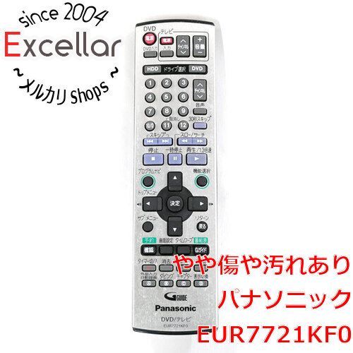 bn:12] Panasonic DVDビデオレコーダー用リモコン EUR7721KF0 本体