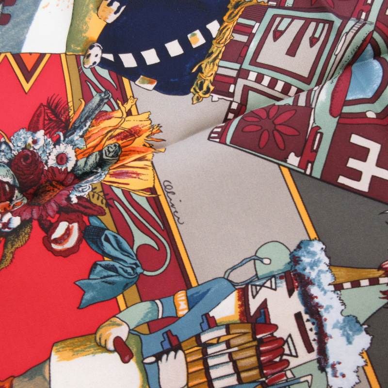 エルメス HERMES カレ90 KACHINAS カチナ スカーフ ストール ショール 