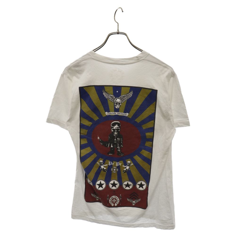 CHROME HEARTS (クロムハーツ) FOTI フォティ バックプリント クルーネック半袖Tシャツカットソー ホワイト