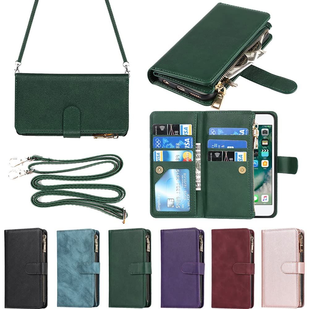 収納 カード ストラップ付き コインポケット 小銭入れ ICカード 財布型 縄掛け ファスナーポケット