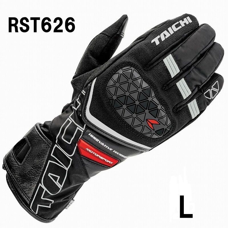 RSタイチ RST626 ソニック ウインターグローブ BLACK RED Lサイズ