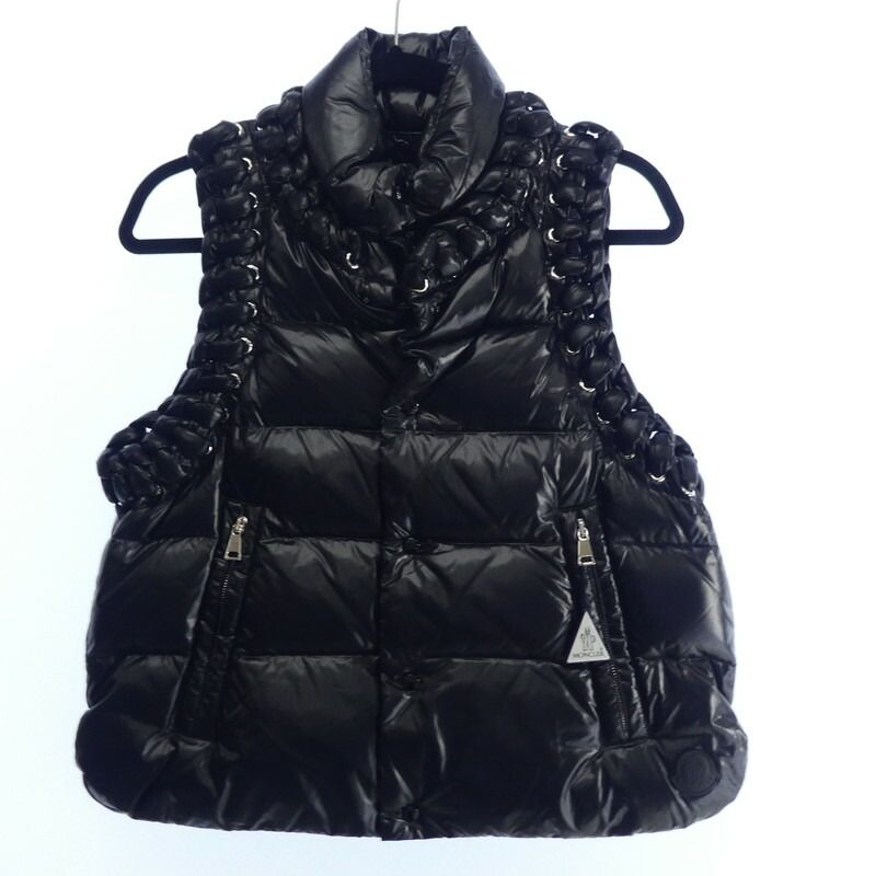 青タグ！90's MONCLER オールド モンクレール ダウンベスト 黒 M 青タグ！90´s MONCLER オールド モンクレール ダウンベスト 黒 M