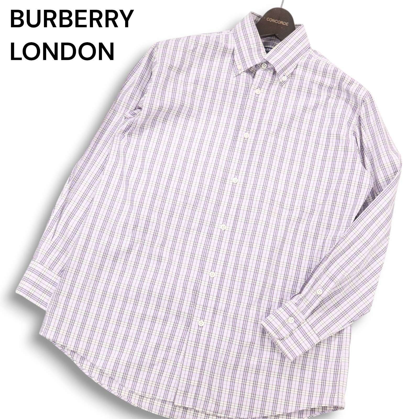 BURBERRY LONDON バーバリー ロンドン 通年☆ 長袖 ボタンダウン ノバ