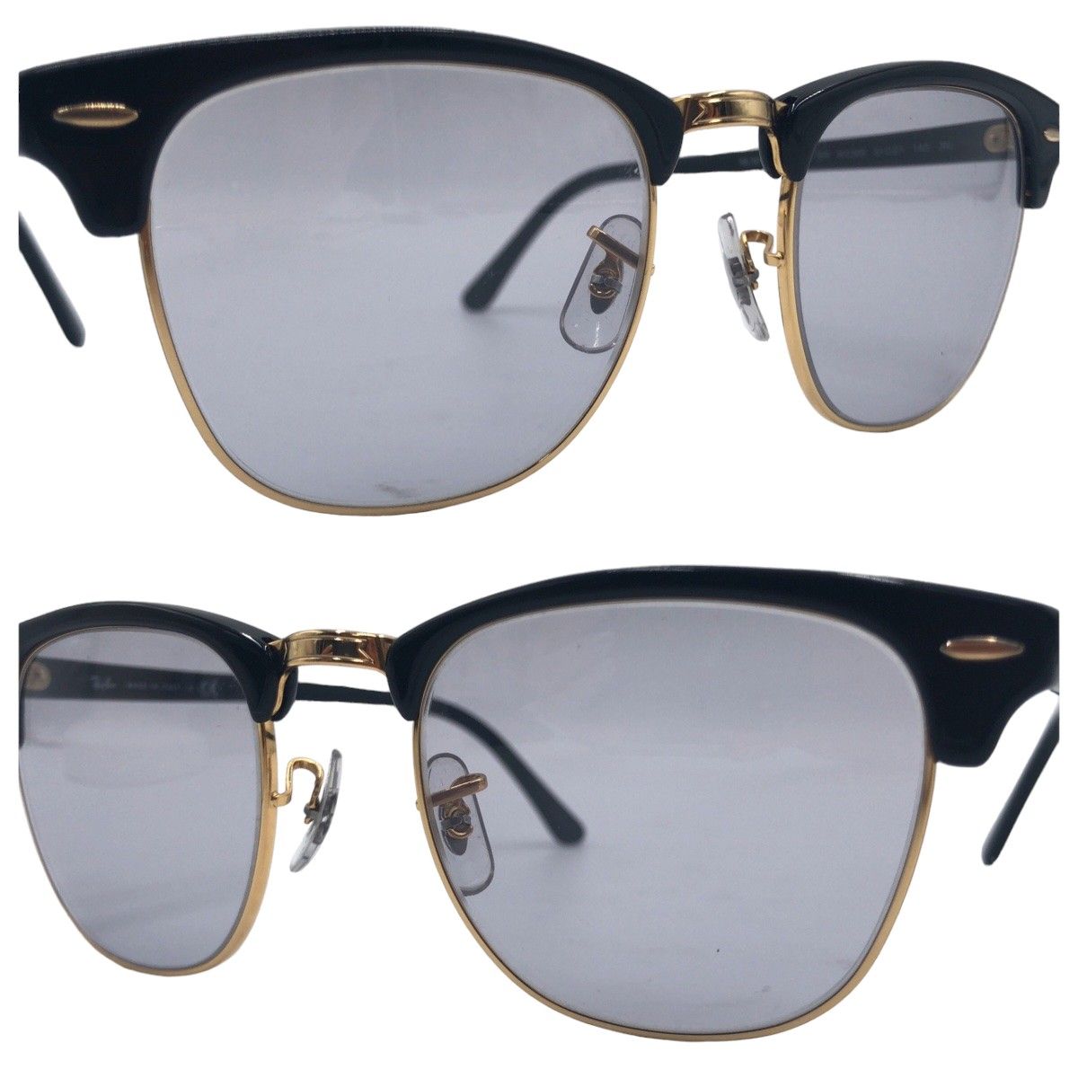 レイバン クラブマスター　RB3016 サングラス ブラック　ゴールド Ray-Ban(レイバン)RB 3016-901/58ゴールド/ブラック(51)クラブ