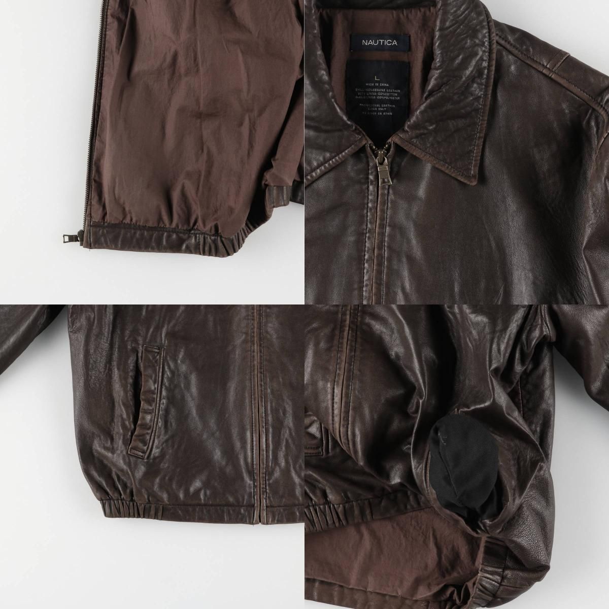 古着 00年代~ ノーティカ NAUTICA スイングトップタイプ レザー  