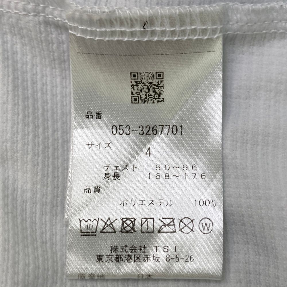 パーリーゲイツ カットソー　サイズ4 新品未使用 KAZEメッシュ半袖モックネックカットソー ＜ロゴボーダー柄