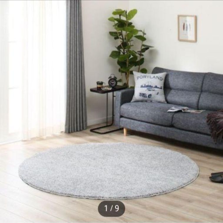 ニトリ NITORI やわらかシャギーラグ グレー - メルカリ