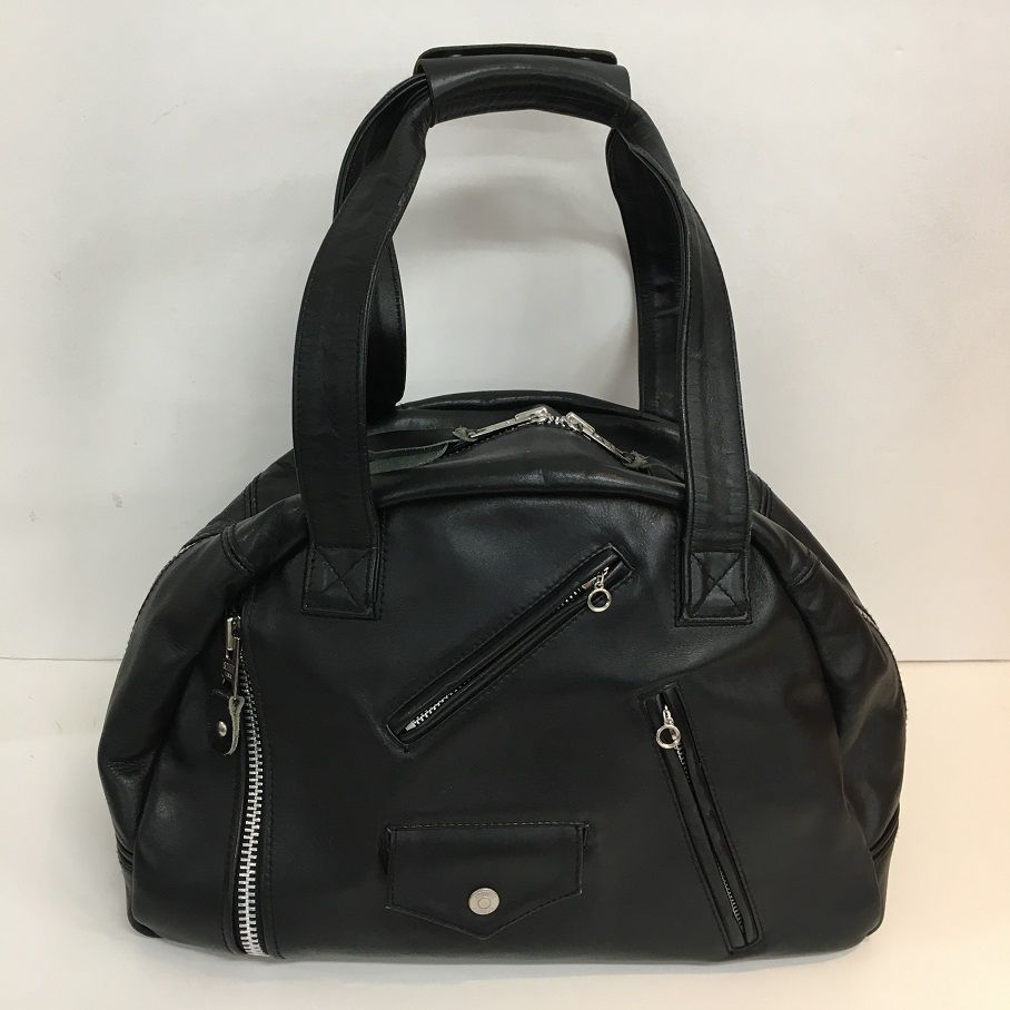 Schott RIDERS BOSTON BAG ショット ライダース ボストンバッグ ブラック レザー 革 A4【7037-004】