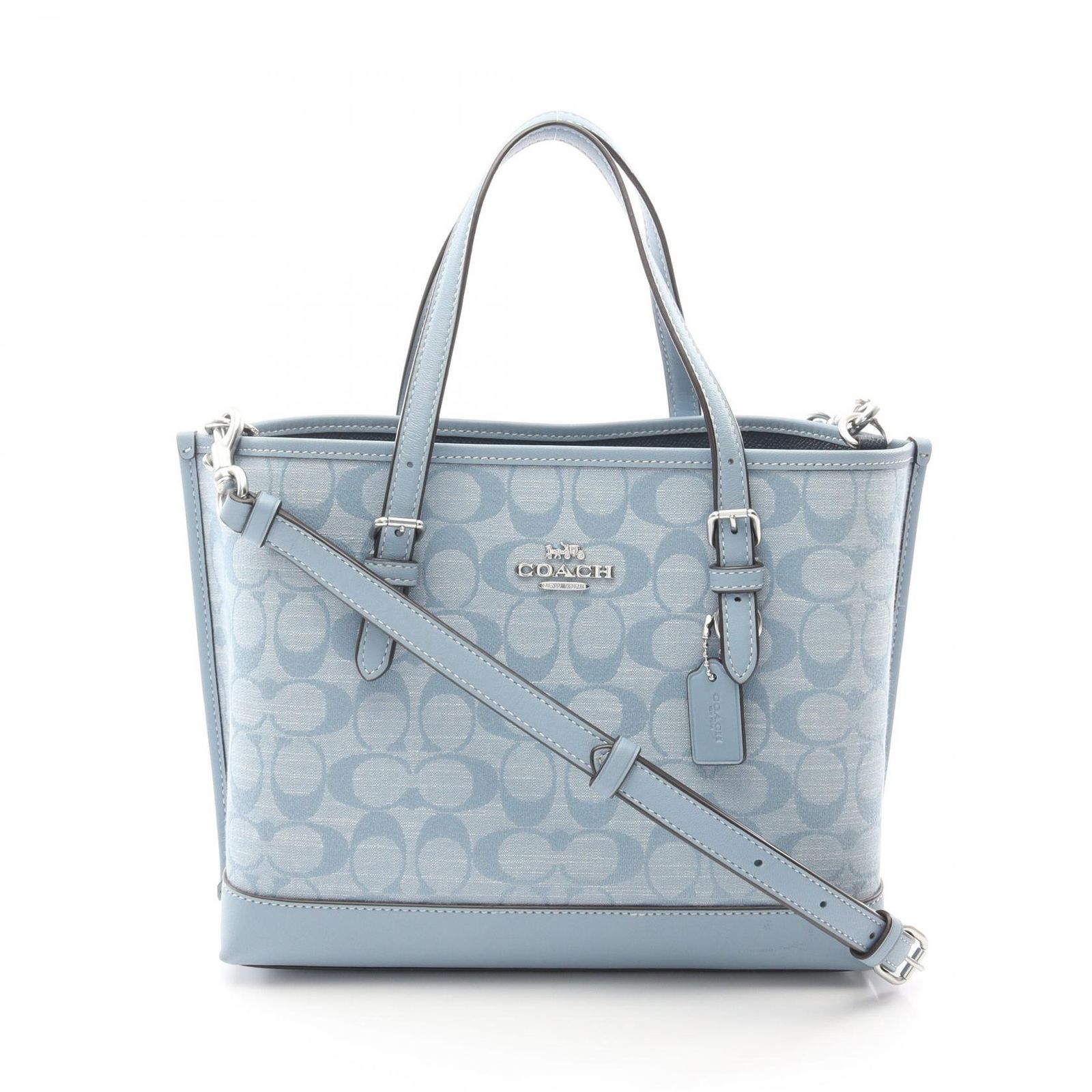 COACH コーチ モリー トート 25 シグネチャー シャンブレー ハンドバッグ