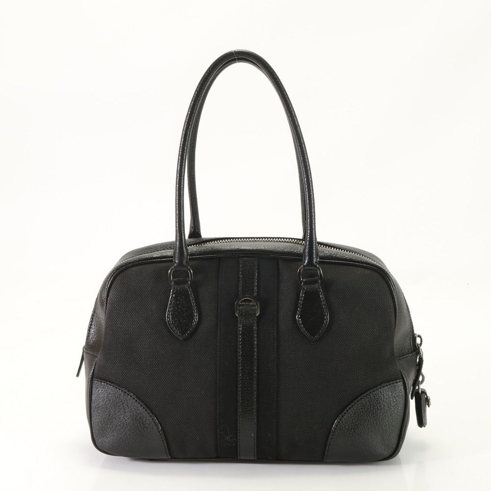 PRADA ボーリングバッグ レザー トート ハンド ブラック　ミニボストン PRADA ボーリングバッグ レザー トート ハンド ブラックミニボストン