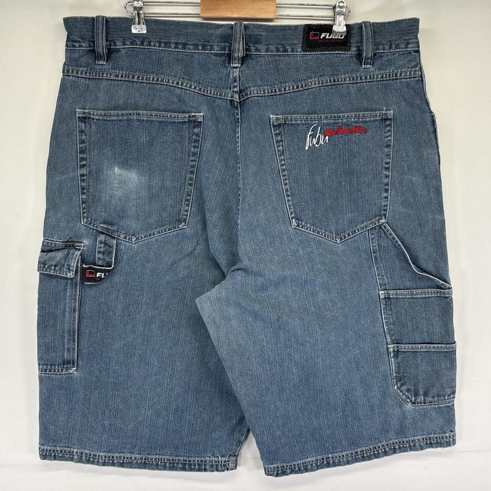 古着 フブ FUBU ショートパンツ デニム ペインターパンツ 大きい
