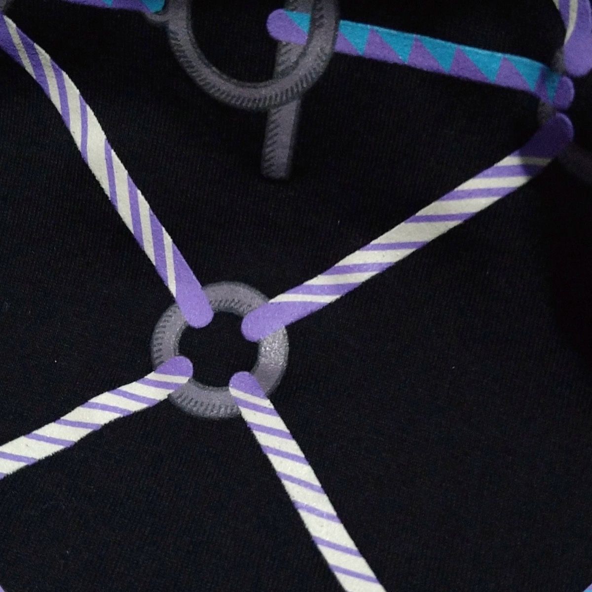 人気アイテム揃い踏み！ エルメス 半袖Tシャツ サイズ36 S レディース フィギュア 7アーティスティック 3H4609DL 黒×ライトパープル×マルチ クルーネック