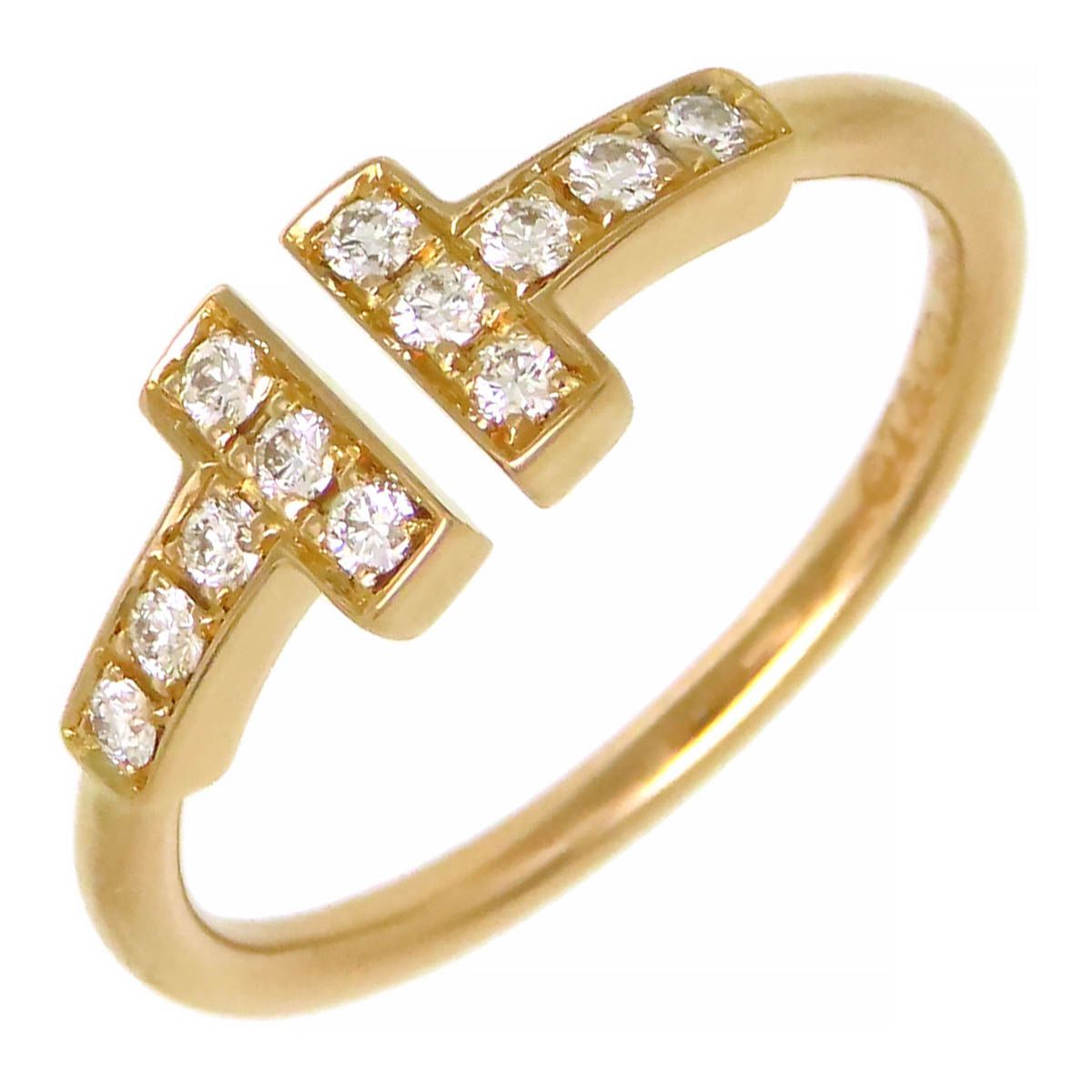 最終価格です。K18PG ティファニー Tワイヤーリング　ダイヤモンド　ゴールド ティファニー T ダイヤモンド ワイヤー リング イエローゴールド