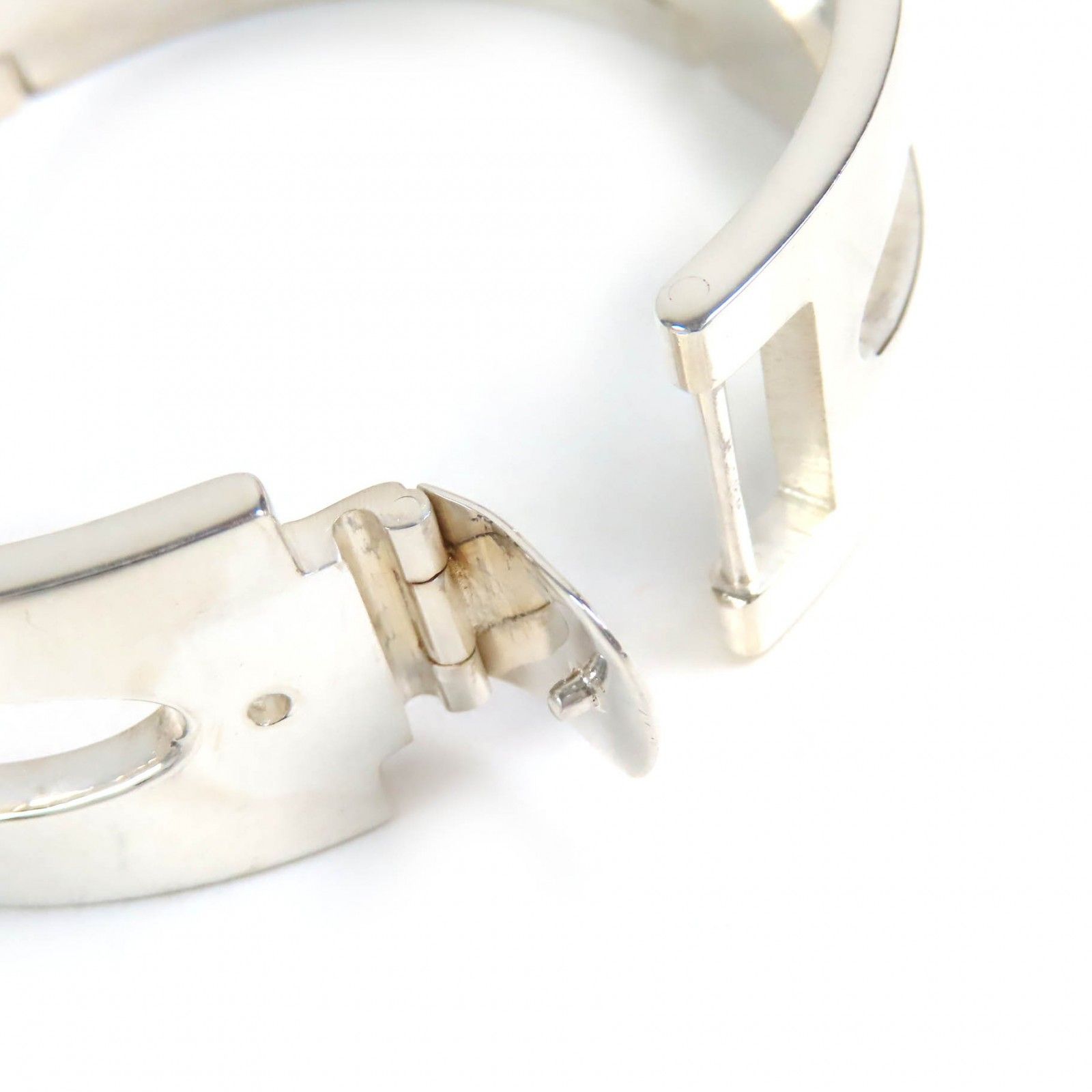 グッチ ブレスレット バングル プレート シルバー 925 トムフォード 極美品△GUCCI グッチ 90S-00S トムフォード期 オールドグッチ G