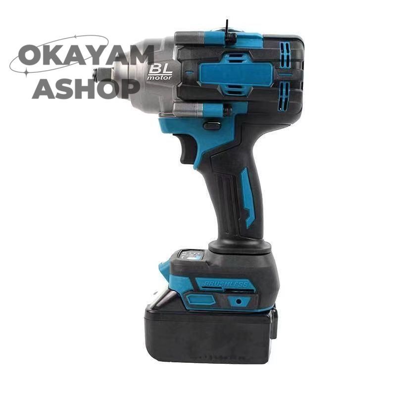 電動インパクトレンチ トルク 1000N M 新品 ブラシレスモーター搭載 マキタmakita18Vバッテリー 併用正逆転両用 LEDライト付き