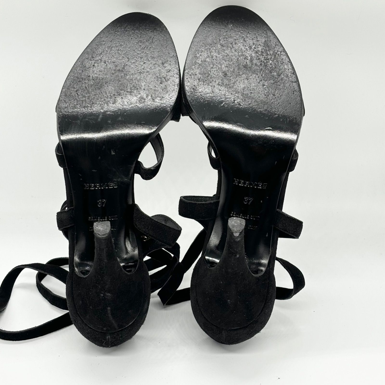 HERMES エルメス スエード×レザー サンダル Semelle cuir 
