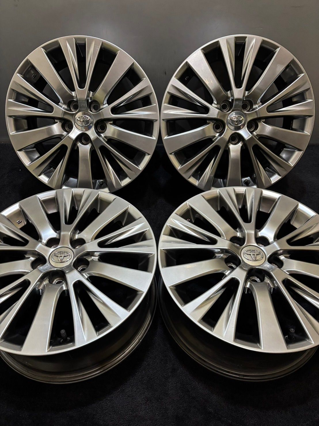 トヨタ 20系 アルファード ヴェルファイア 後期 純正 ハイグロス 18インチ 7.5J 45 114.3 5H アルミホイール 4本 1-K404