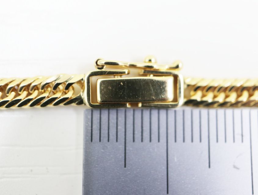 喜平 アンクレット K18 トリプル 8面 10g 25cm 造幣局検定マーク 18金